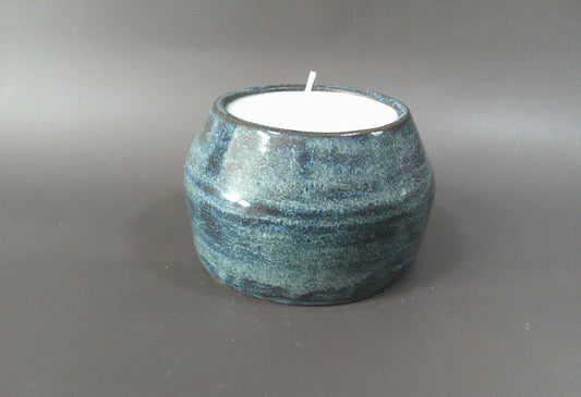 Blue Unscented Soy Candle $15