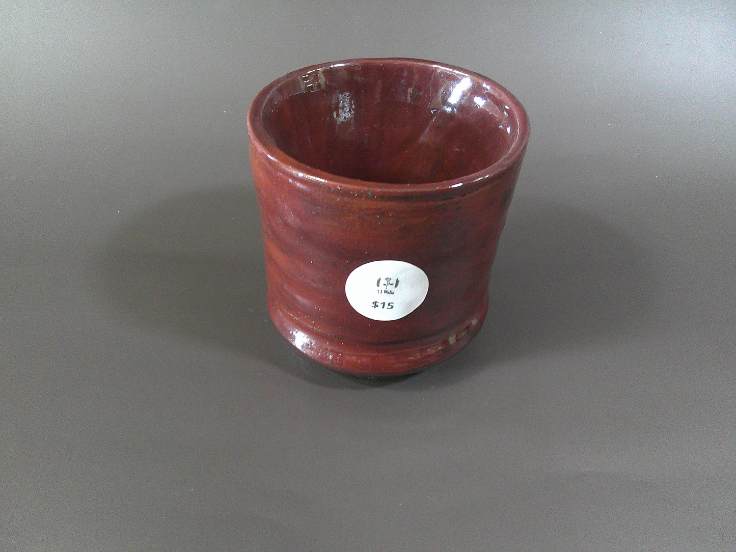 Burgundy Pottery piece $15