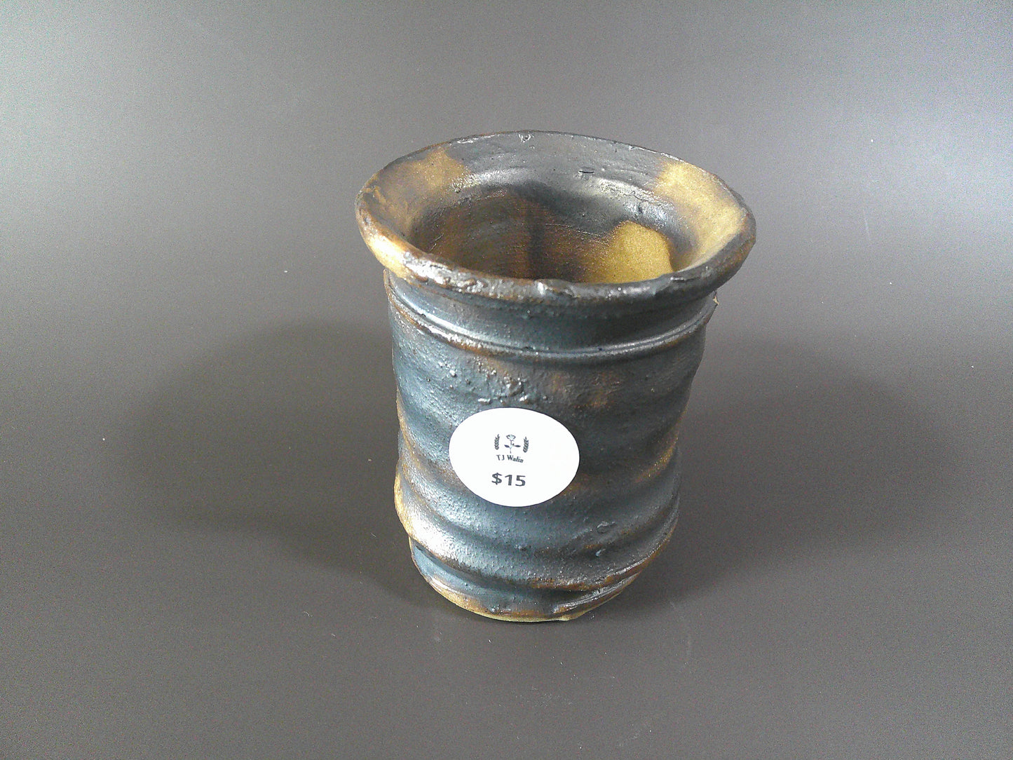Black/Gold Pottery piece $15