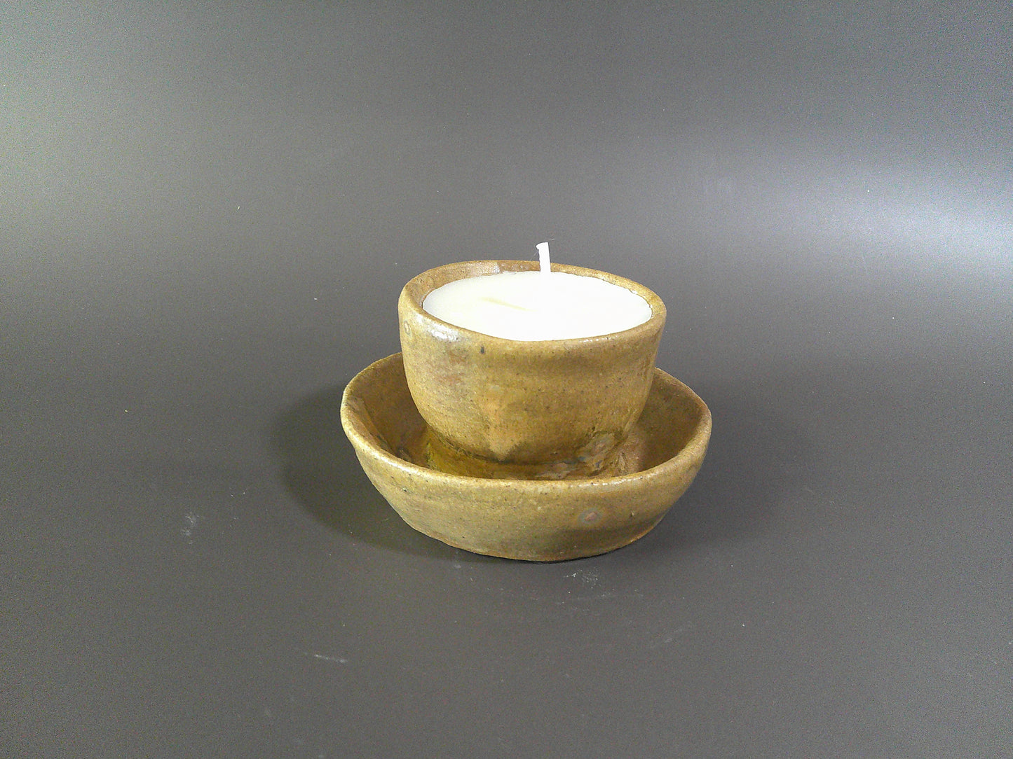 Small Light Brown Unscented Soy Candle $12