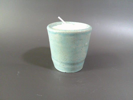 Small Turquoise Lavender Scented Soy Candle $12